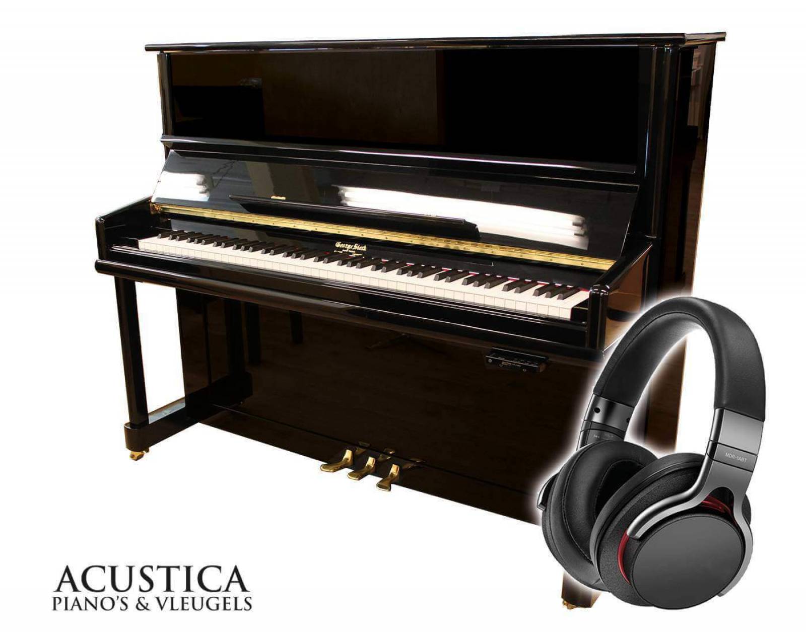 Vente  Achat Piano droit d'occasion Georges Steck modèle 122T noir avec système silencieux à Piano Pulsion Avignon